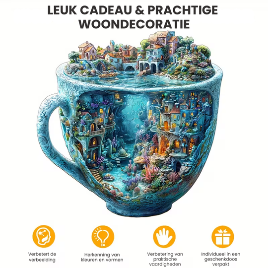 AquaMind™ – Ocean Cup Houten Puzzel