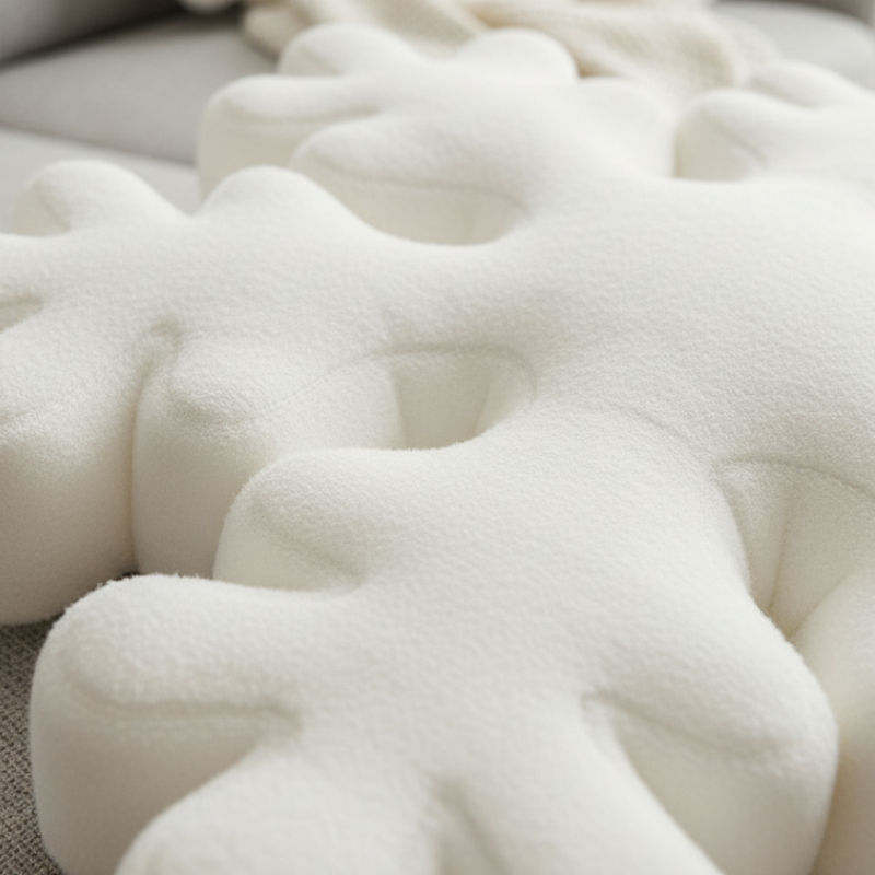SnowFluff – Sneeuwvlok Pluche Decoratiekussen