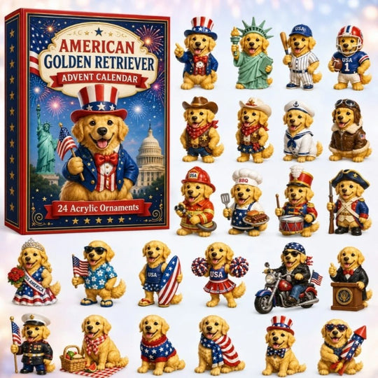 <font dir="auto" style="vertical-align: inherit;"><font dir="auto" style="vertical-align: inherit;">Calendrier de l'Avent de Noël transfrontalier 2026 Calendrier de l'Avent Chien Golden Retriever Américain Boîte Mystère</font></font>