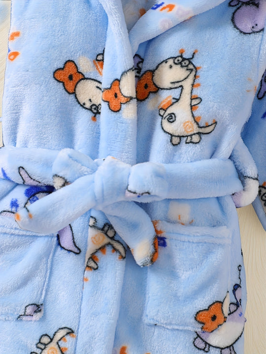 FluffyFriends™ – Kinder Badjas met Cartoon Dieren – Zacht & Warm