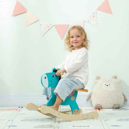 RockyDonkey™ – Baby Schommelpaard met Handvatten & Zitting