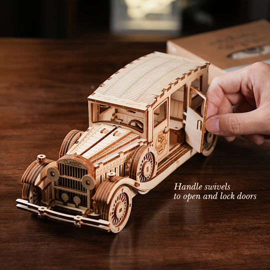 RetroRide™ – 3D Houten Vintage Auto Puzzel