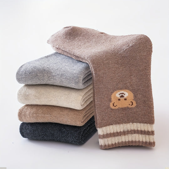 BearCrew™ – 5-Pack Jongens Sokken – Dikke Winter Crew Sokken