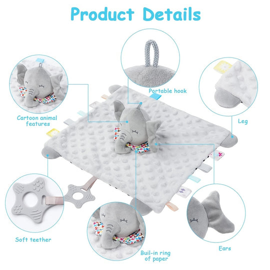 CuddleCloud™ – Zacht Baby Knuffeldoekje met Schattige Dierenontwerpen