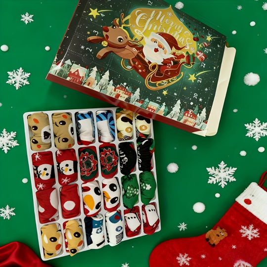Milo Kerstsokken Adventskalender – 24 Paar Verrassingssokken voor de Feestdagen