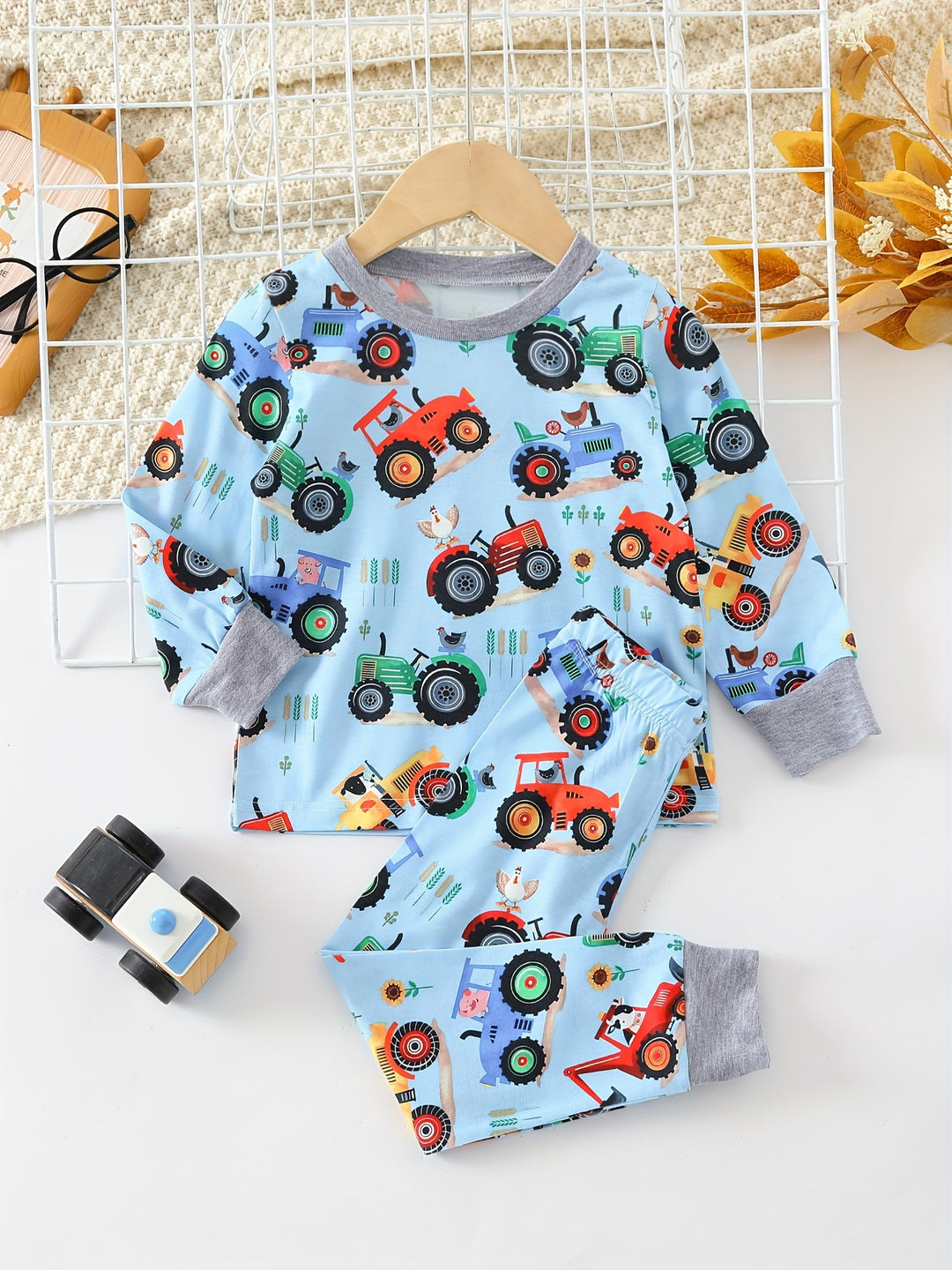 SpeedyDream™ – Jongens Pyjama Set – Auto Print & Comfortabel