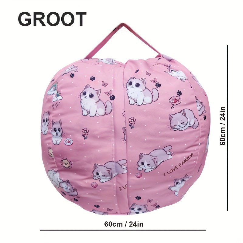 KittyNest™ Grote Kitten Bean Bag Hoes – Zachte Opberger & Zitkussen