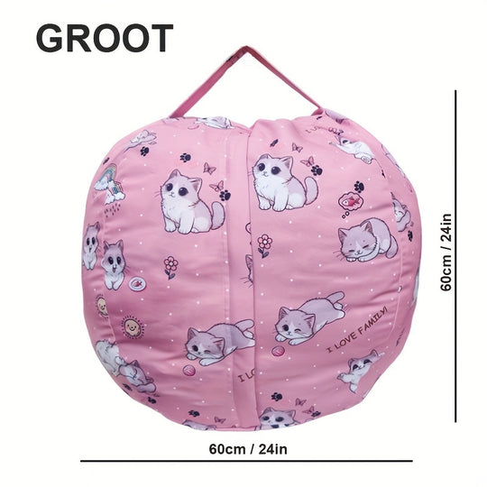 KittyNest™ Grote Kitten Bean Bag Hoes – Zachte Opberger & Zitkussen