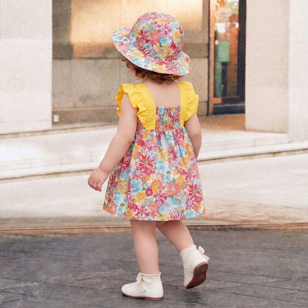 PetalBloom – Zomerjurk met Bloemenprint & Hoed