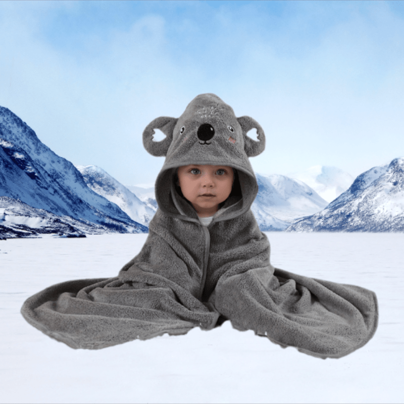 SnuggleTowel™ – Zachte en Absorberende Kinderbadhanddoek met Dierprint