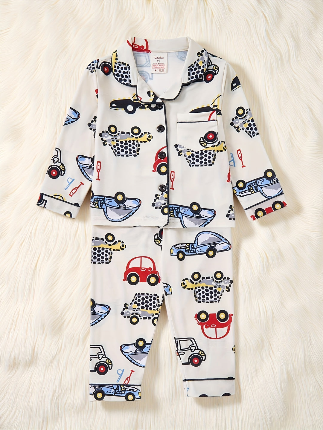 CarDreams™ – 2-delige Jongens Pyjama – Cartoon Auto Print