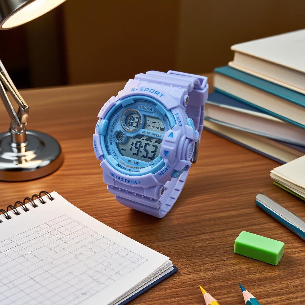 AquaGlow™ – Waterdicht Digitaal Sporthorloge voor Meisjes – IPX7 Zwemhorloge