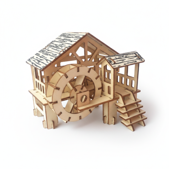 WaterMill – 3D Houten Bouwpuzzel Watermolen