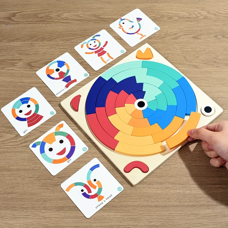 RainbowPuzzle™ – Houten Regenboog Puzzel – Montessori DIY Speelgoed