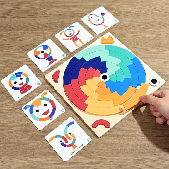 RainbowPuzzle™ – Houten Regenboog Puzzel – Montessori DIY Speelgoed