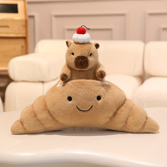 CuteCapybara™ – Schattige Pluche Knuffel 2-in-1 Croissant & Ananasbrood