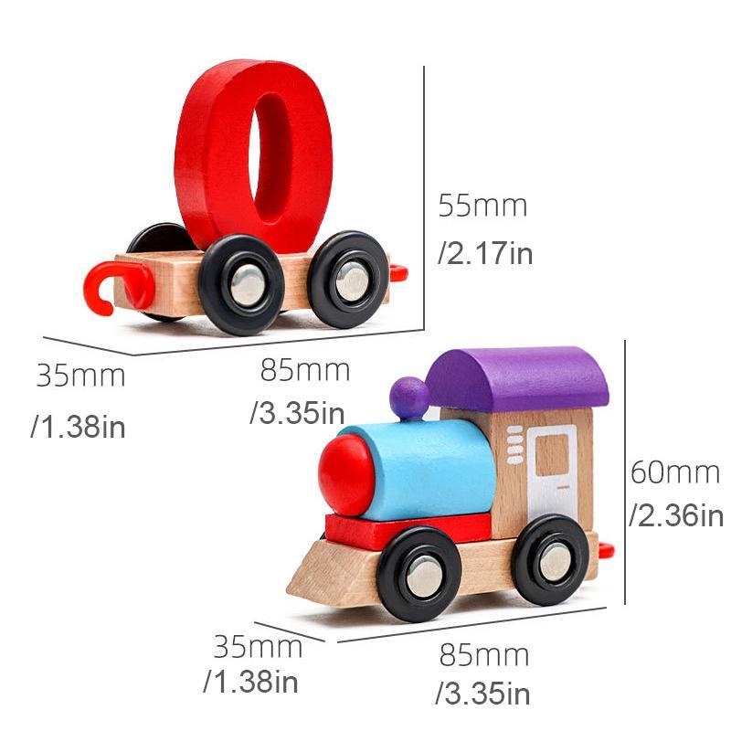 TelTreintje™  - Houten Cijfer Trein