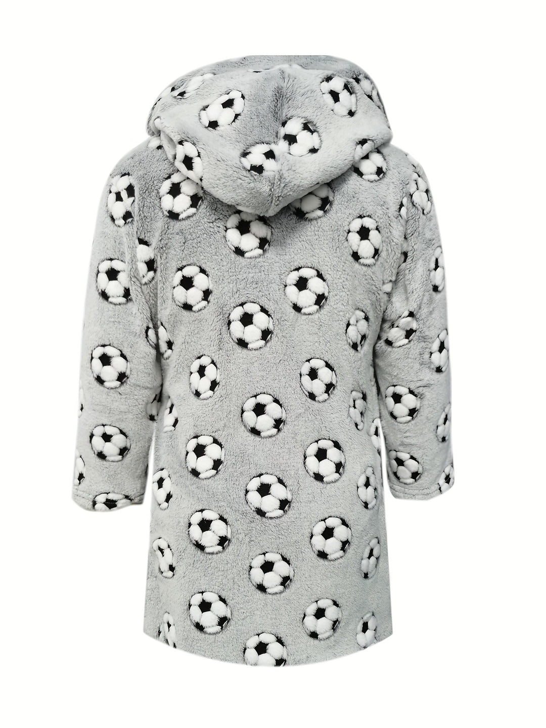 FootballFun™ – Kinderbadjas met Capuchon en Voetbalprint