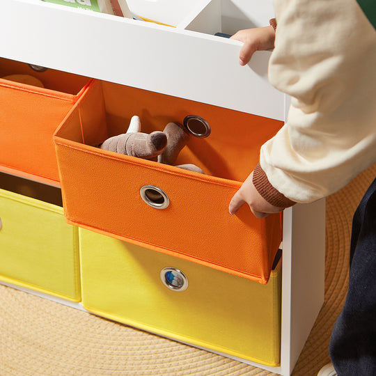 EduDraw™ Montessori Kinder Tekentafel Set – Houten Dubbelzijdige Tafel met 2 Stoelen & 4 Opbergboxen – Omkeerbaar Schoolbord Bureau