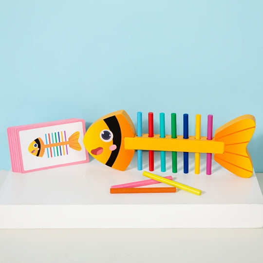 KleurenVis™ – Educatief - Montessori Kleur sorteer Spel van Hout