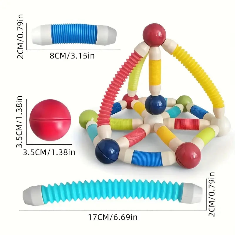 MagniPlay™ – Flexibele Magnetische Bouwset – Montessori Speelgoed Kinderen 3+