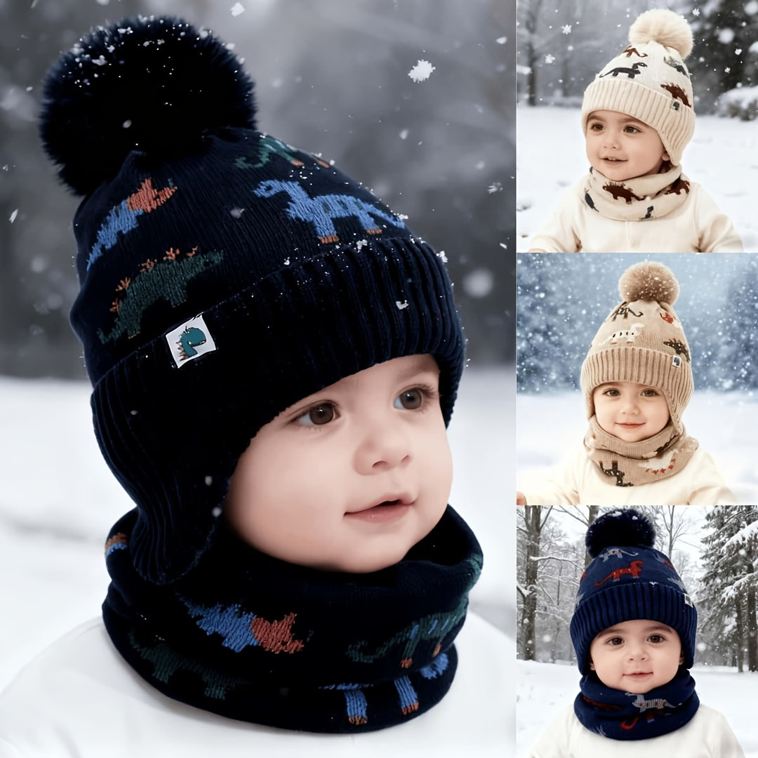 DinoSnug™ – Winter Muts & Nekwarmer Set voor Kinderen