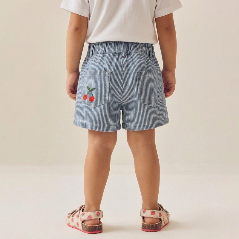 Ronja – Kersen Denim Broekjes