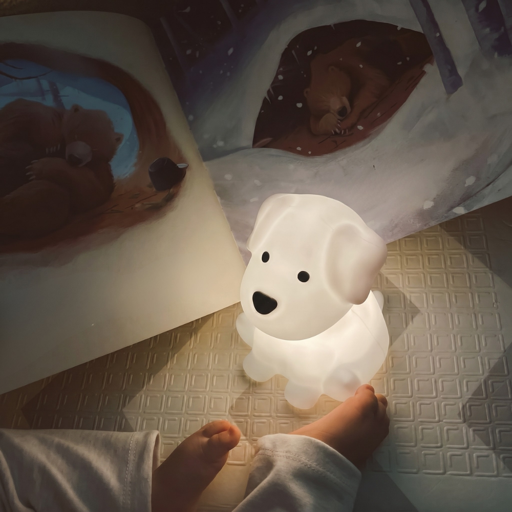 PuppyGlow – Siliconen Hond Nachtlamp met Touchbediening