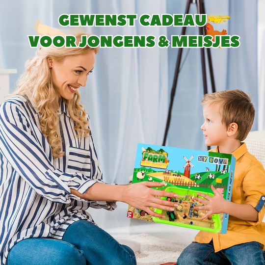 FarmFun™ – Sensorisch Boerderij Speelset – DIY Zandbak Speelgoed met Tractor & Dieren