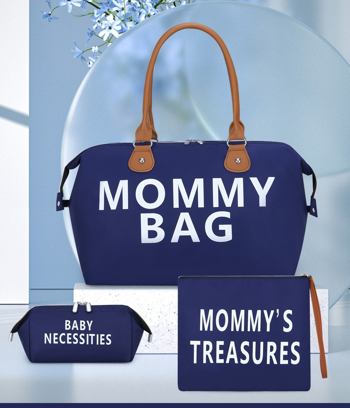CarryAll™ – 3-Delige Mama Tas Set – Stijlvolle Complete Luiertas Oplossing