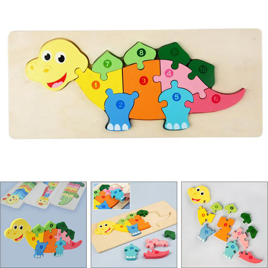 AnimalPuzzle™ – Montessori Houten Leer- & Dierpuzzel voor Kinderen