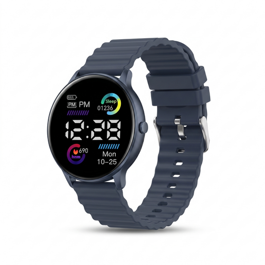 GlowFit – Rond LED Sporthorloge met Siliconen Band