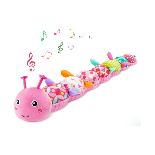 Milo &amp; Moon™ Larve – Uddannelsesmæssig og Legesyg - Sensorisk Plys Rangle - Musik Larve