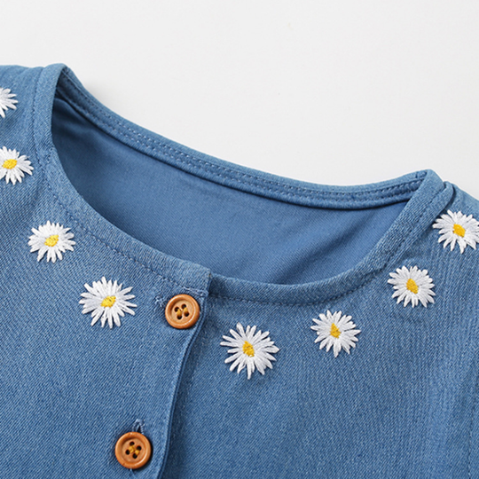 Selma – Denim Bloemenjurk