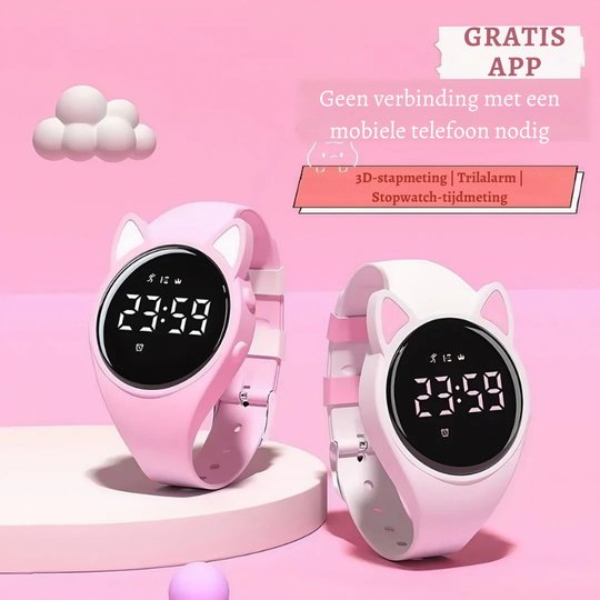 TimeBuddy™ – Schattig Unisex Sporthorloge – Waterdichte Digitale Fitness Tracker