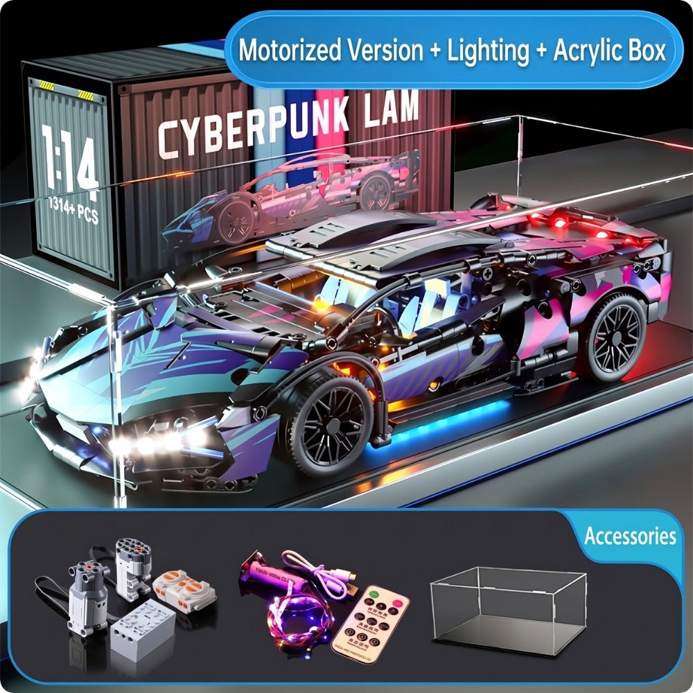 <font dir="auto" style="vertical-align: inherit;"><font dir="auto" style="vertical-align: inherit;">Compatible avec la voiture de sport mécanique du jouet de construction éducatif Lamborghini V12 Black Warrior pour garçon</font></font>
