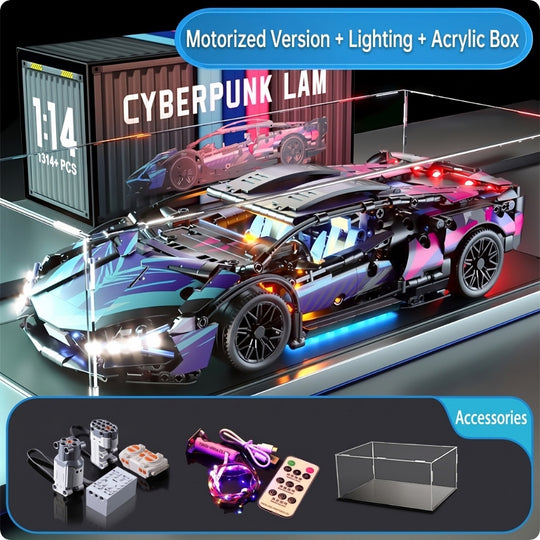 <font dir="auto" style="vertical-align: inherit;"><font dir="auto" style="vertical-align: inherit;">Compatible avec la voiture de sport mécanique du jouet de construction éducatif Lamborghini V12 Black Warrior pour garçon</font></font>