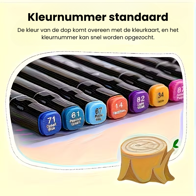 ColorMaster™ – 24/48/60/80 Dubbelzijdige Markers – Teken- & Sketch Pennen