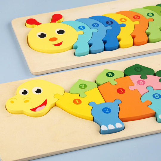 AnimalPuzzle™ – Montessori Houten Leer- & Dierpuzzel voor Kinderen