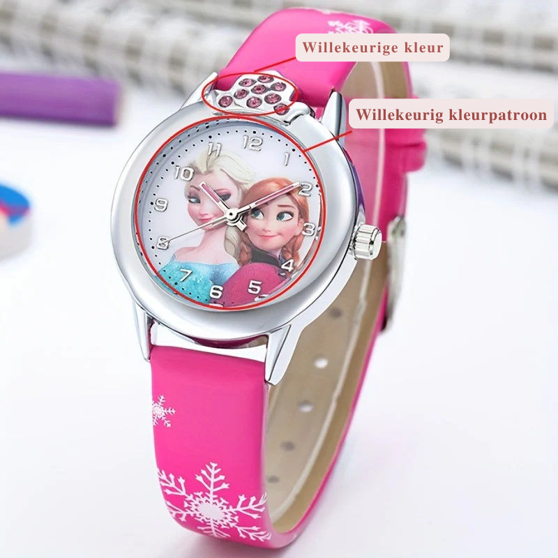 FrostTime™ – Disney Frozen Quartz Horloge – PU Lederen Cartoon Horloge Cadeau