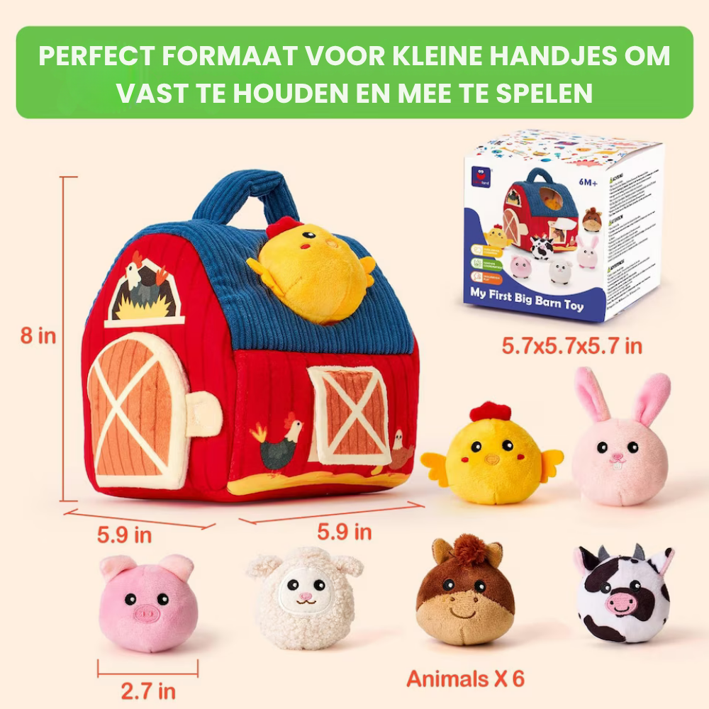 BarnPlay – Zachte Boerderij Speelset met Knuffeldieren