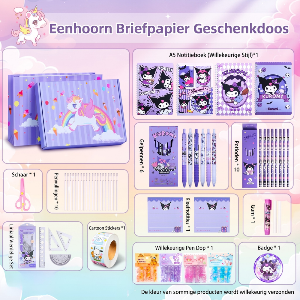 CuteStudy – Schoolspullen Cadeauset met Koffer