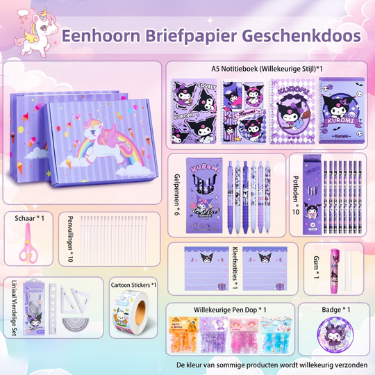 CuteStudy – Schoolspullen Cadeauset met Koffer