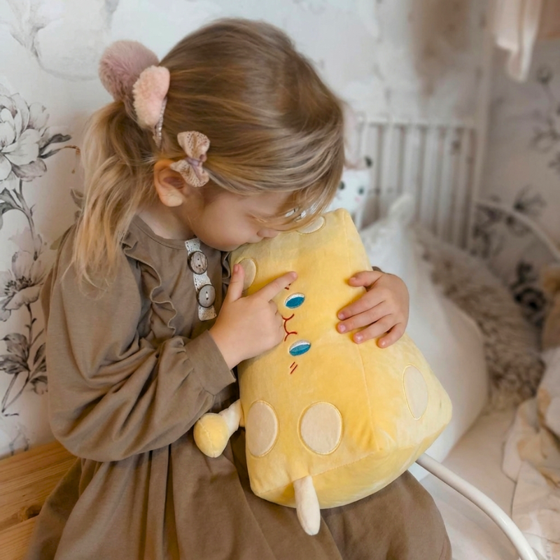 CheesyHug – Kaas Knuffel Kussen van Zacht Pluche