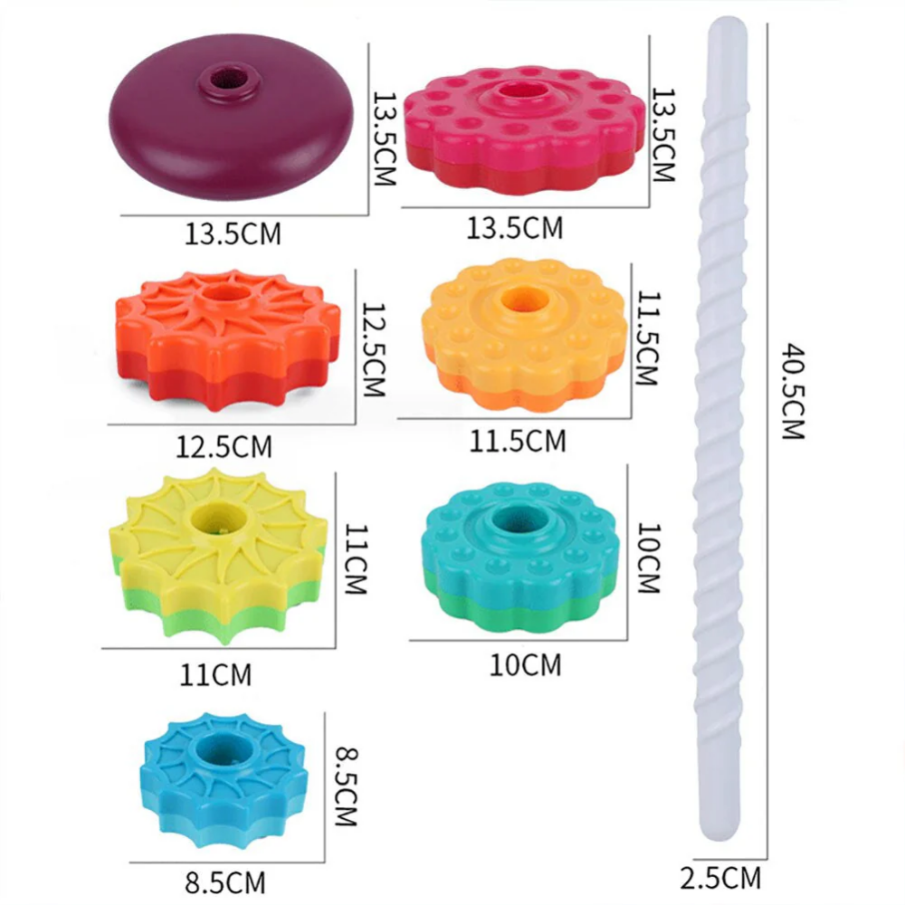 SpinTower – Draaiend Stapelspeelgoed voor Baby’s