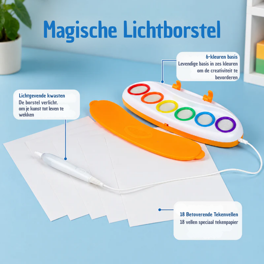 TekenTover – Kindertekenset met Magisch Licht voor Knoeivrij Tekenen