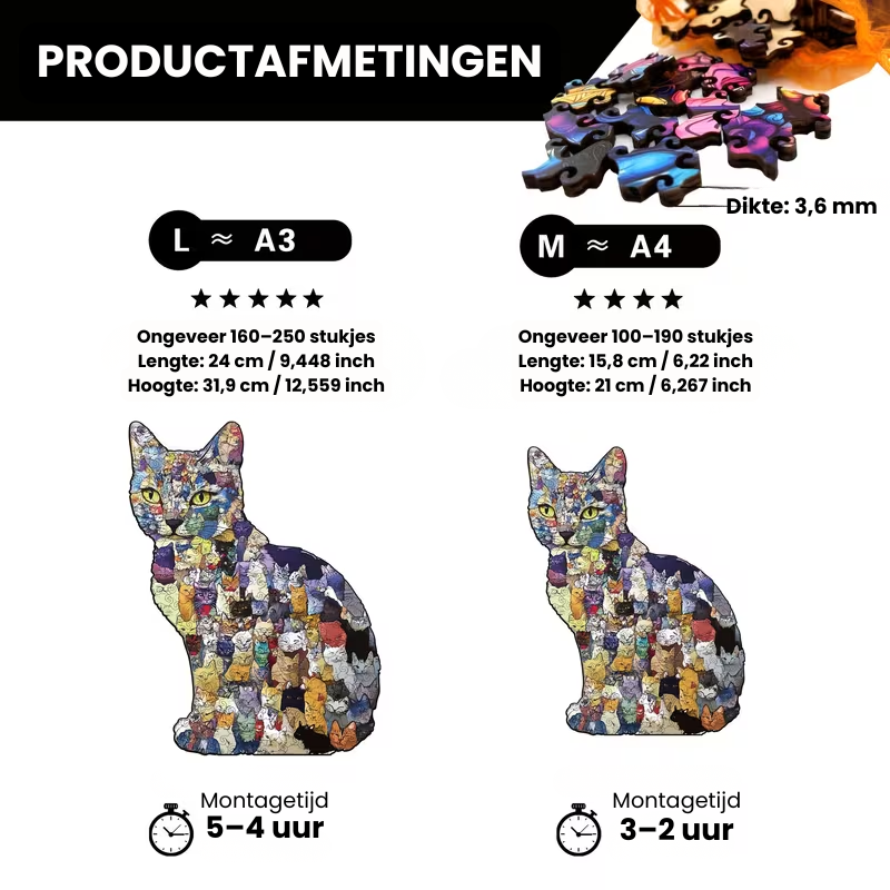 KittyCraft™ – Unieke Houten Kattenpuzzel
