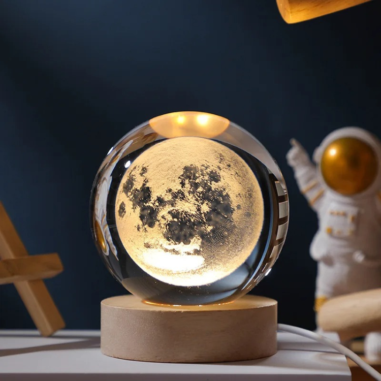 DreamSphere™ – Betoverende Glaslamp met Hemelontwerp – LED Tafellamp