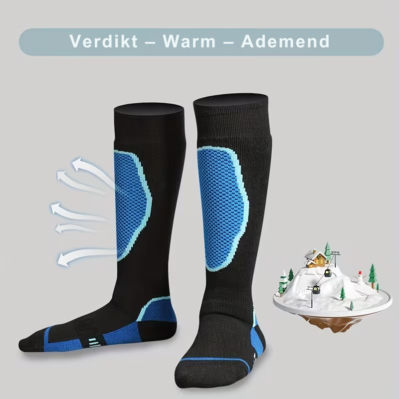 GeoSport™ – Kindersokken – Warme Ski & Outdoor Crew Socks (7–12 Jaar)