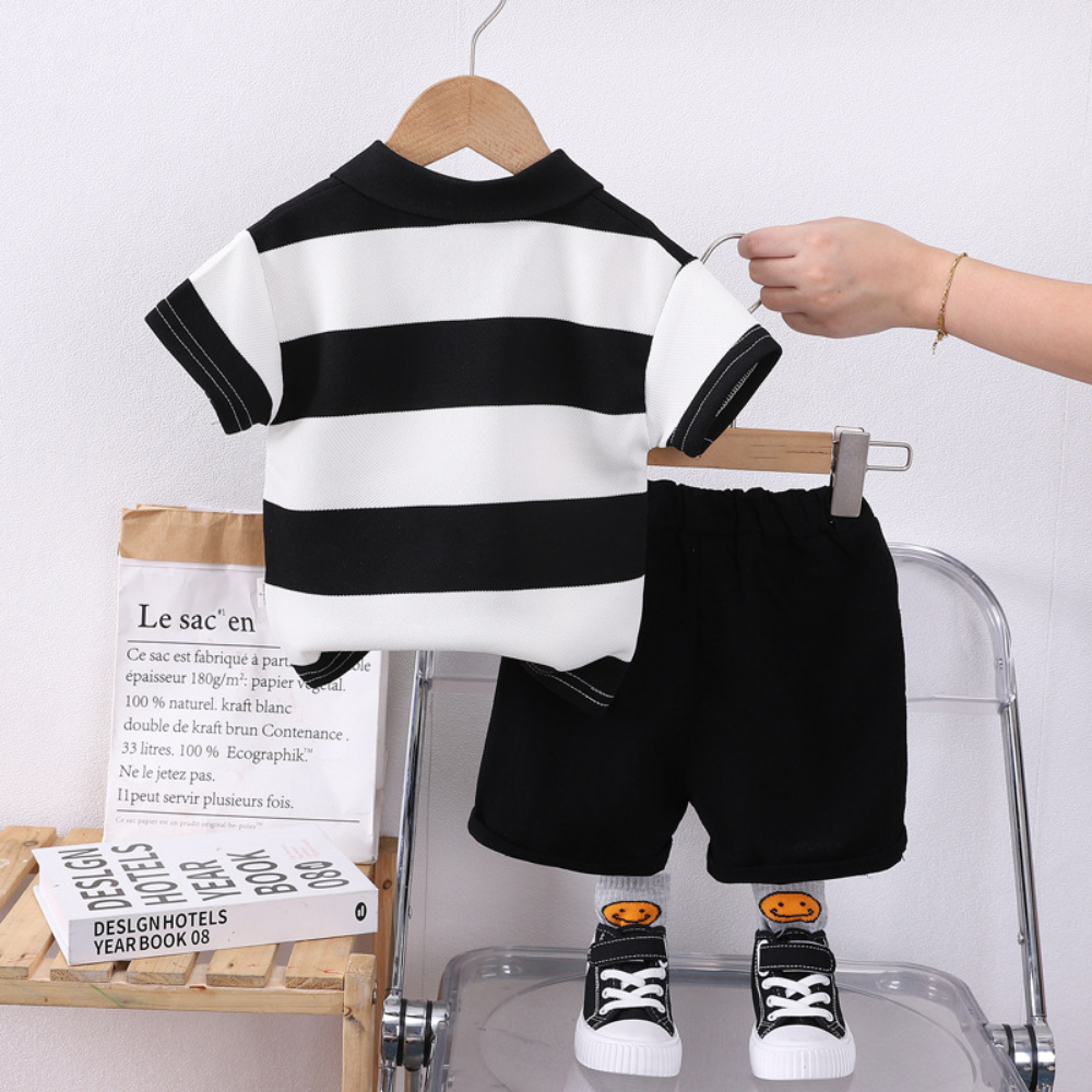 ClassicStride – Jongens Gestreepte Poloset met Short